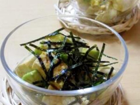 豆腐とアボカドの簡単サラダ